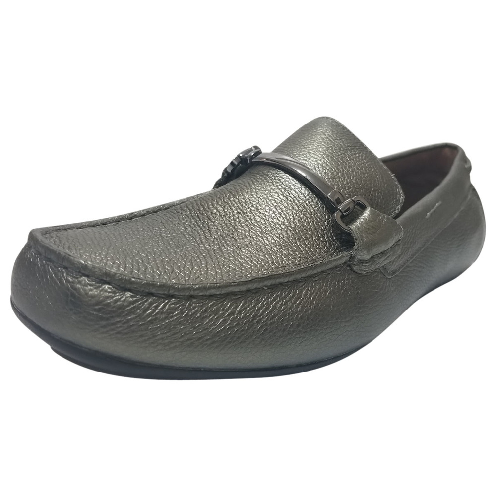 Alfani Mens Marcus Tumbled Drivers Pewter Loafers 9.5
